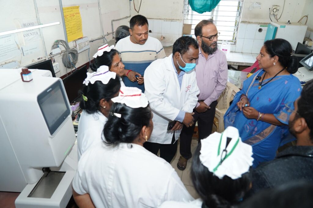 Kalvakuntla Kavitha reviewing facilities at MGM Hospital