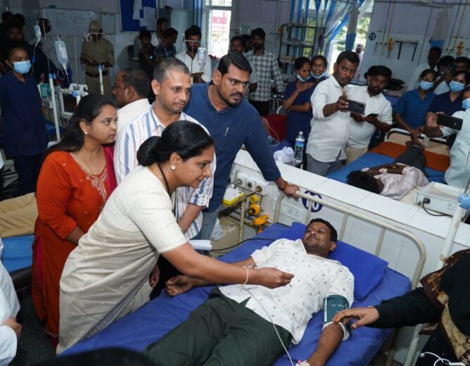 Kalvakuntla Kavitha Visits Hospitalized Victims of Chevella Bus Accident