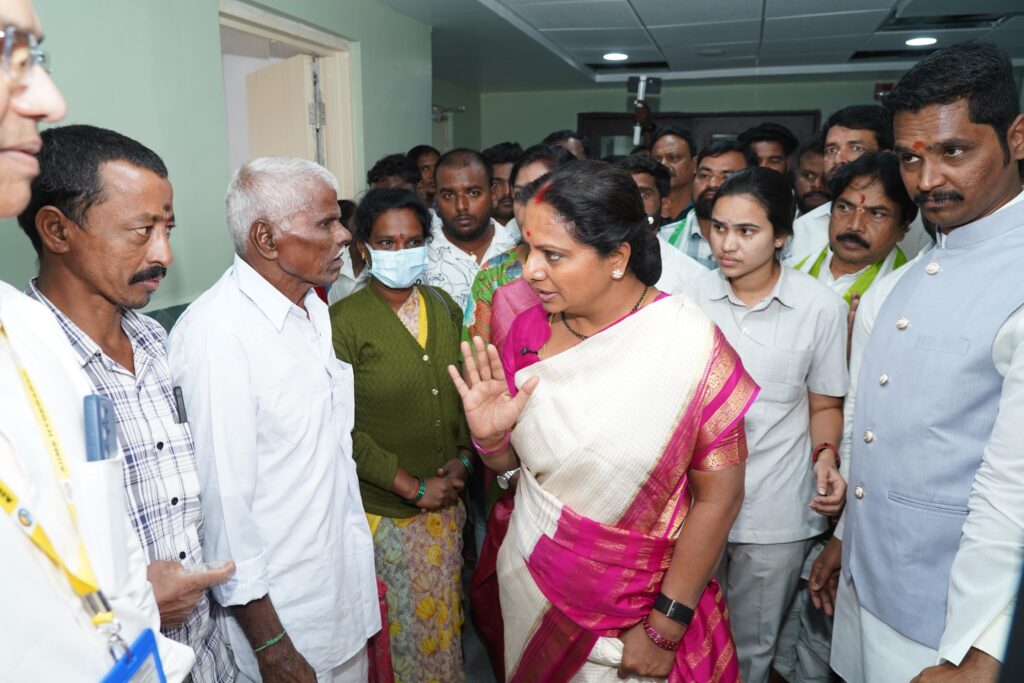 Kavitha raises concerns over AIIMS delays and farmer injustice