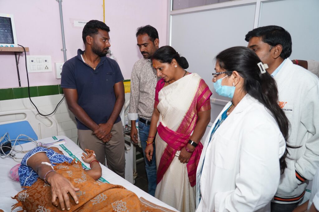 Kavitha inspects healthcare facilities at Aleru CHC