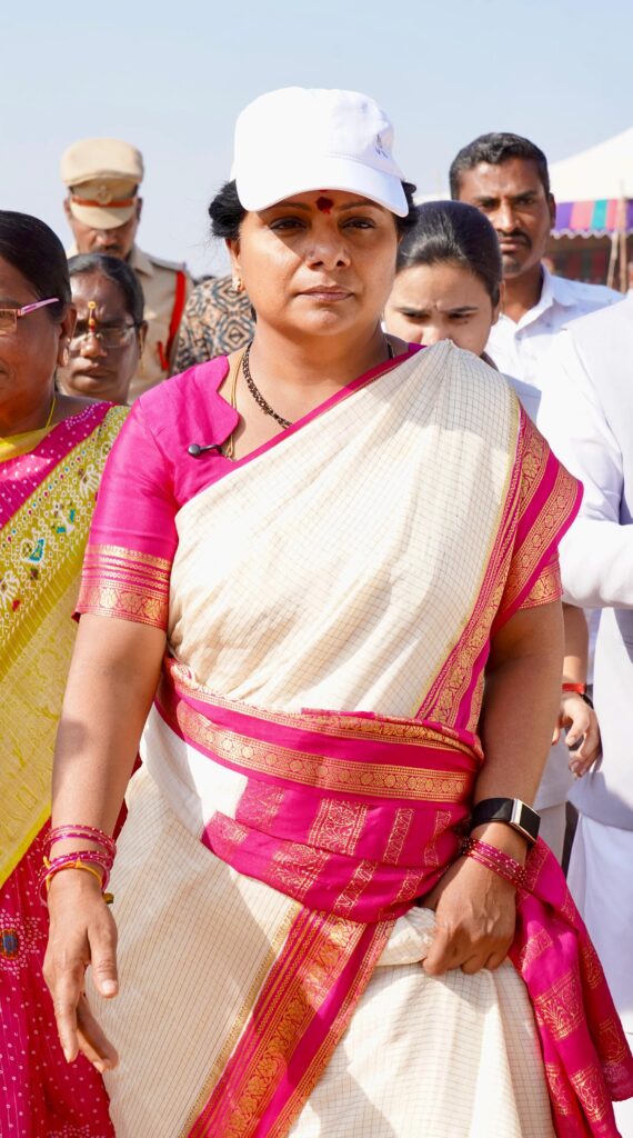 Telangana Jagruti leader Kavitha demands justice for displaced people