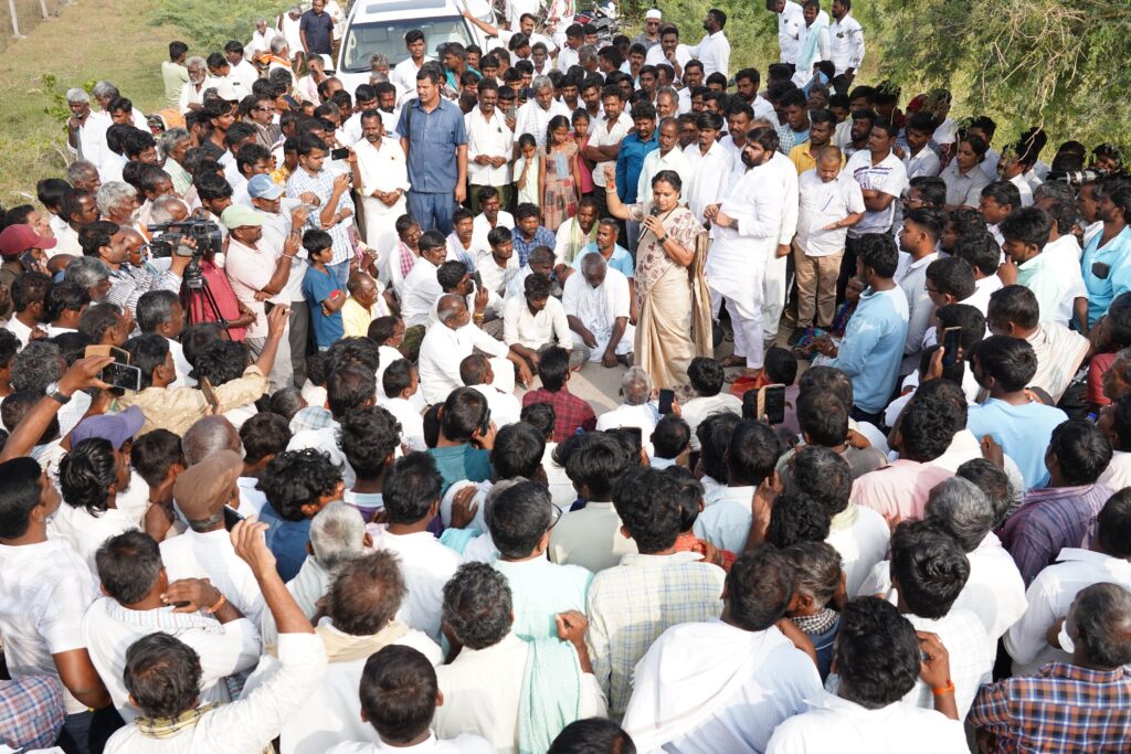 Farmers protest ethanol factory near agricultural lands in Alampur Telangana