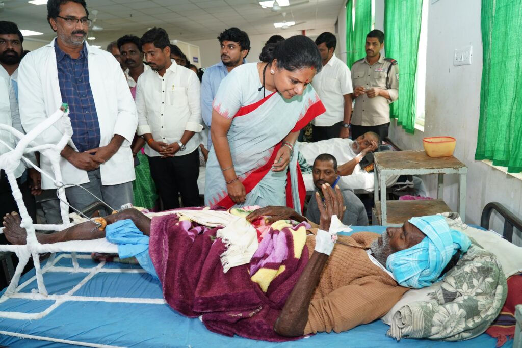 Kavitha inspects NICU conditions at Nagar Kurnool hospital