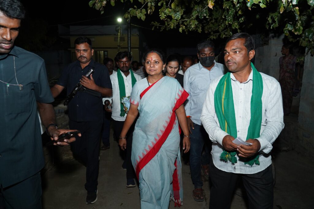 Kalvakuntla Kavitha stays at Salarpur Tanda in Kalwakurthy