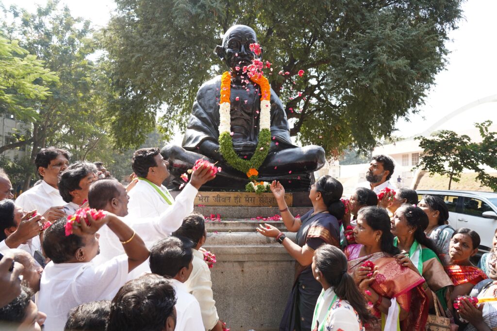 Telangana Jagruti Janam Bata programme led by Kalvakuntla Kavitha in Karwan, Hyderabad