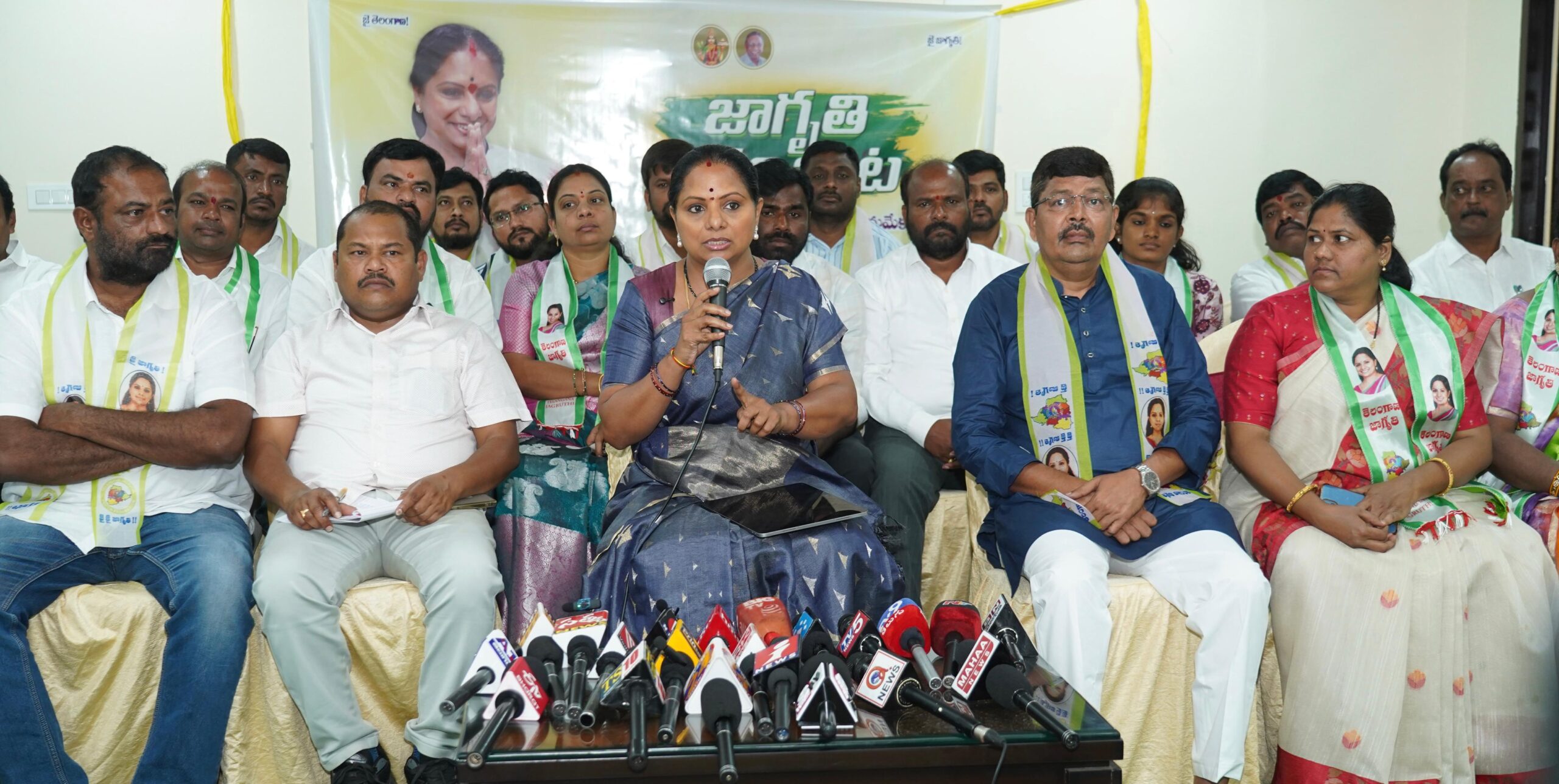 Kavitha criticising Telangana government over Assembly statements