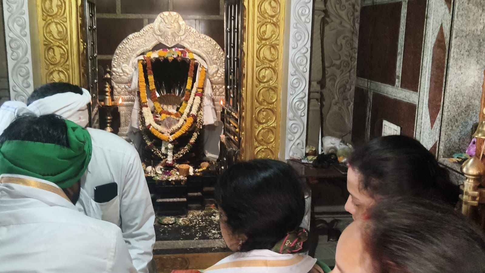 Telangana Jagruthi leaders visiting Nagoba Temple in Adilabad