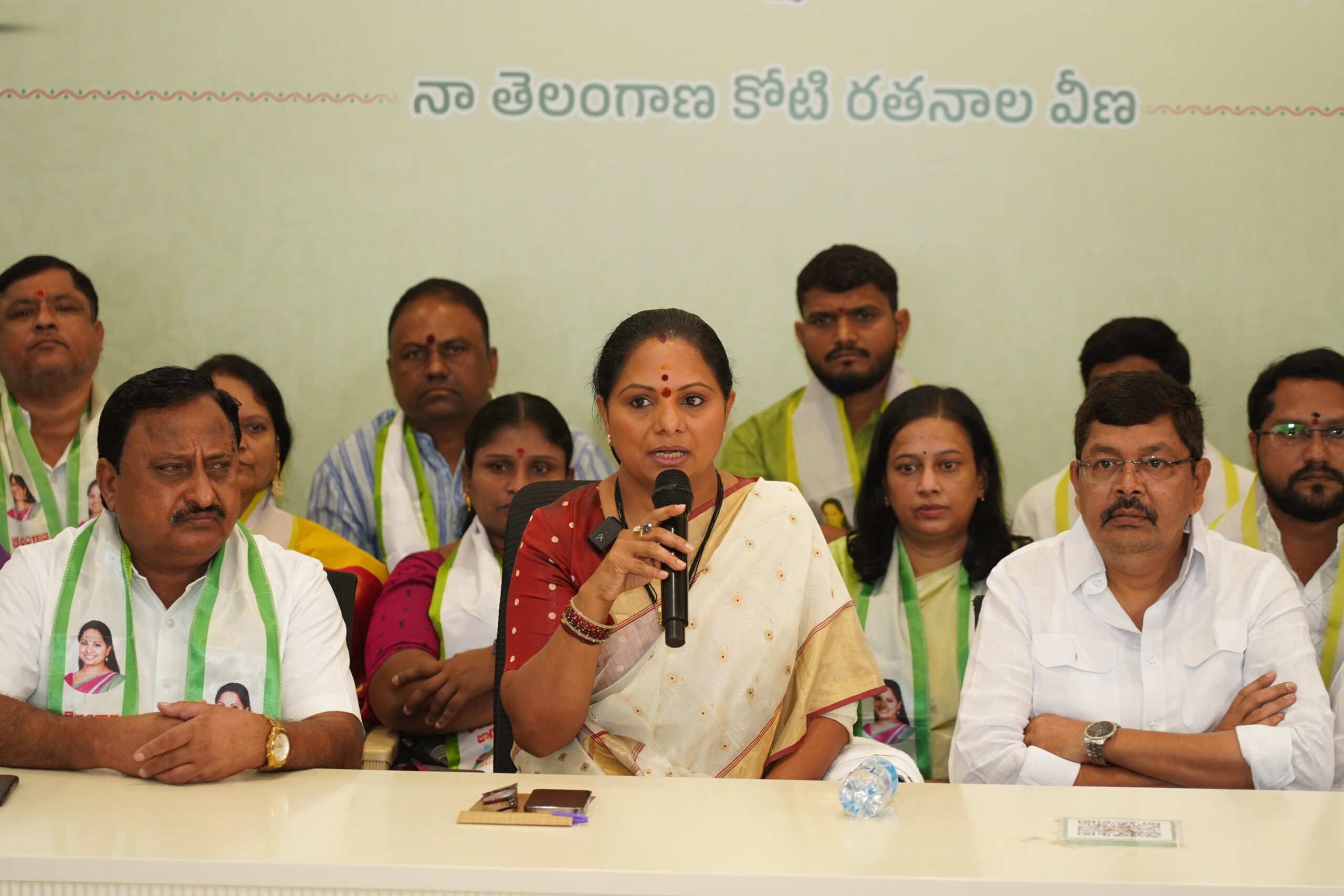 Kalvakuntla Kavitha speaks against BRS on 42 percent BC reservations