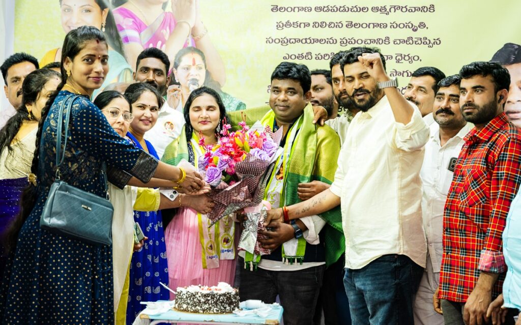 Telangana Jagruthi global birthday celebrations Kavitha