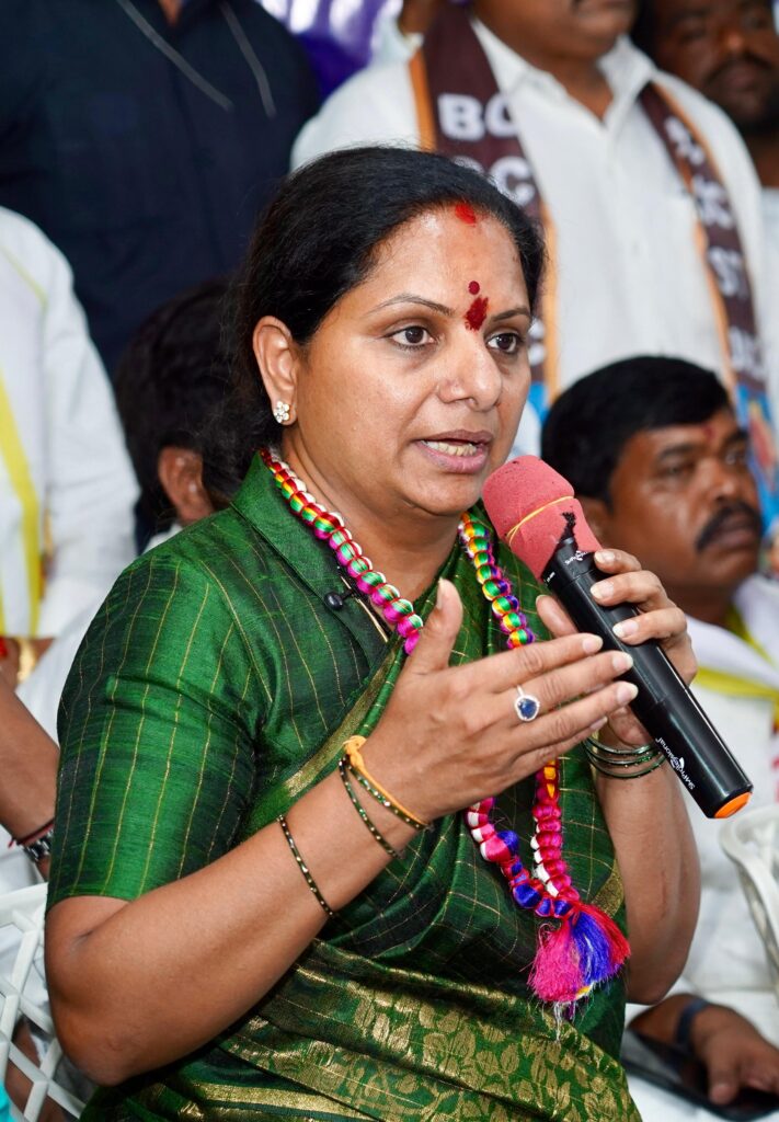 Kavitha continues movement for Velugumatla justice