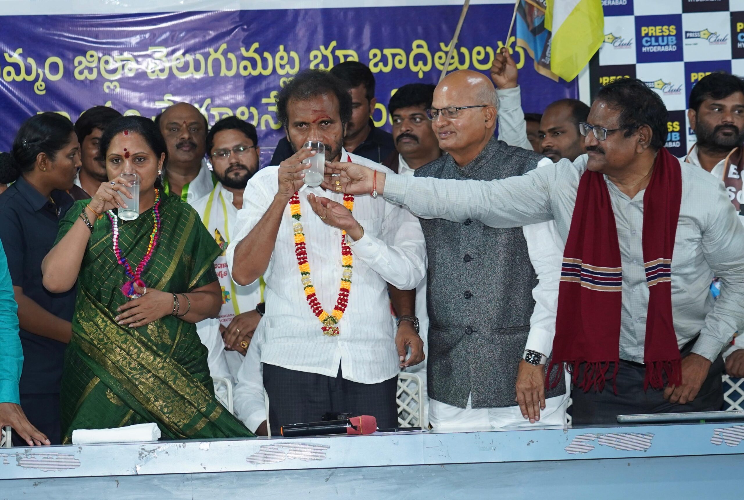 Kalvakuntla Kavitha ends hunger strike after government issues tokens to Velugumatla victims