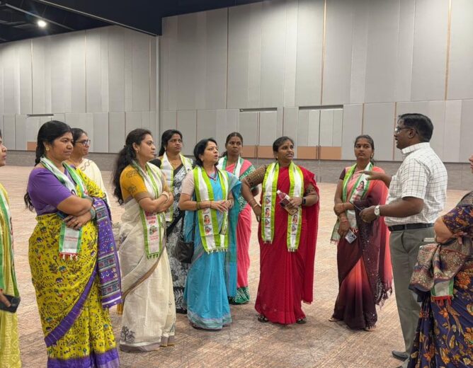 Women leaders of Telangana Jagruthi reviewed meeting arrangements in Medchal for Kalvakuntla Kavitha’s upcoming political party launch on April 25.