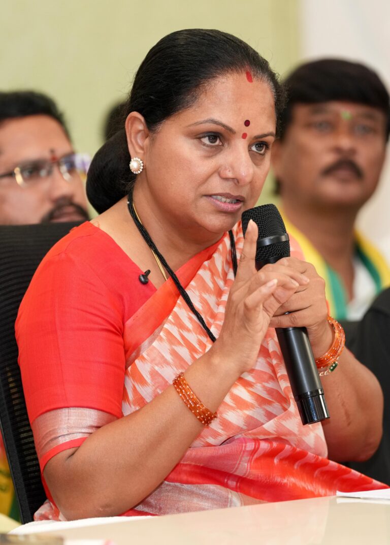 K Kavitha warns against Professor Nageshwar’s arrest, attacks Revanth Reddy government over humanitarian issues.