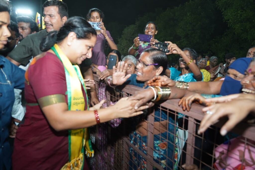 Kavitha launches water rights stir over Palamuru-Rangareddy project delays in Telangana.