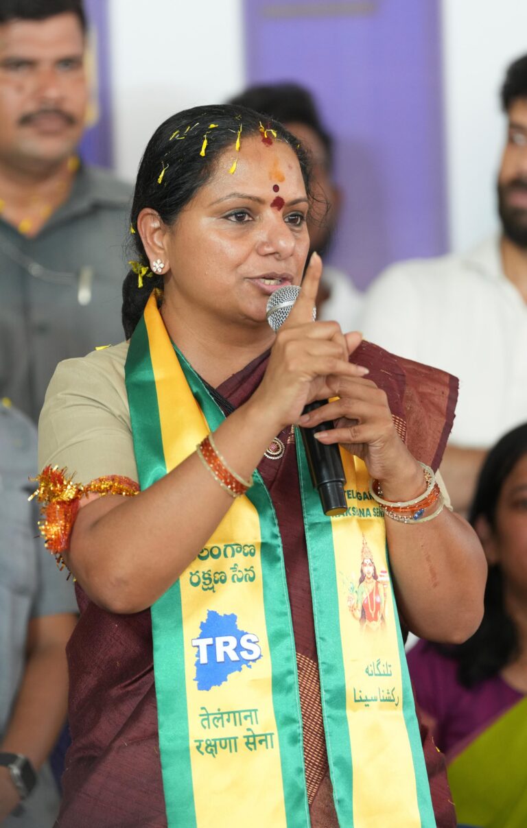 Kavitha warns of protests if Prof K Nageshwar is arrested.