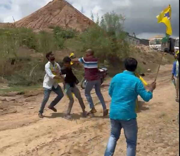 Telangana Rakshana Sena has alleged that its leaders were attacked while inspecting sand mining activities in the Godavari river area of Mulugu district