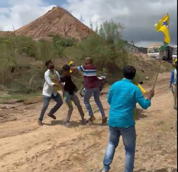 Telangana Rakshana Sena has alleged that its leaders were attacked while inspecting sand mining activities in the Godavari river area of Mulugu district