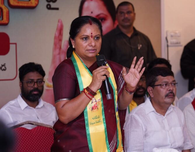 Kalvakuntla Kavitha demanding immediate implementation of GO 190 and justice for GO 317 affected teachers and employees in Telangana