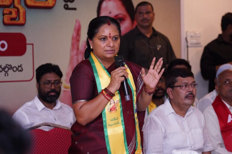 Kalvakuntla Kavitha demanding immediate implementation of GO 190 and justice for GO 317 affected teachers and employees in Telangana
