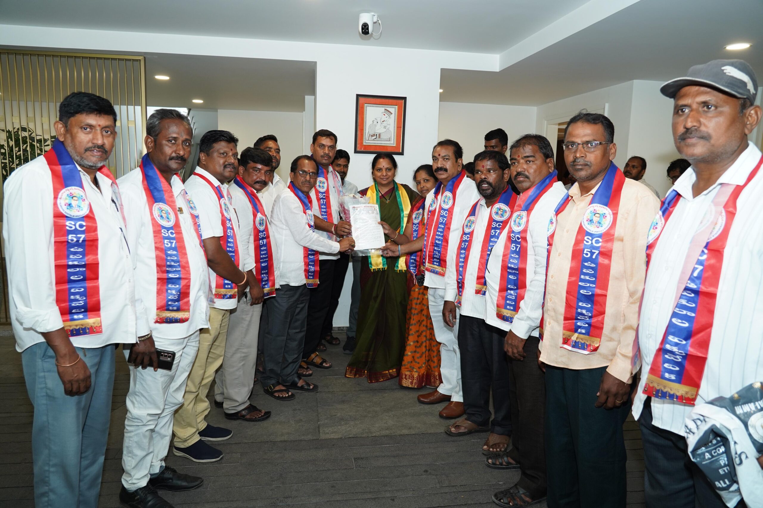 Kalvakuntla Kavitha interacts with SC sub-caste leaders in Hyderabad, advocating for caste certificates, educational opportunities, welfare measures, and protection of community rights