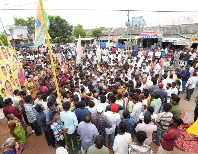 Kavitha hoists TRS flag in Bellampalli and inaugurates party office in Asifabad during Telangana Rakshana Sena programme