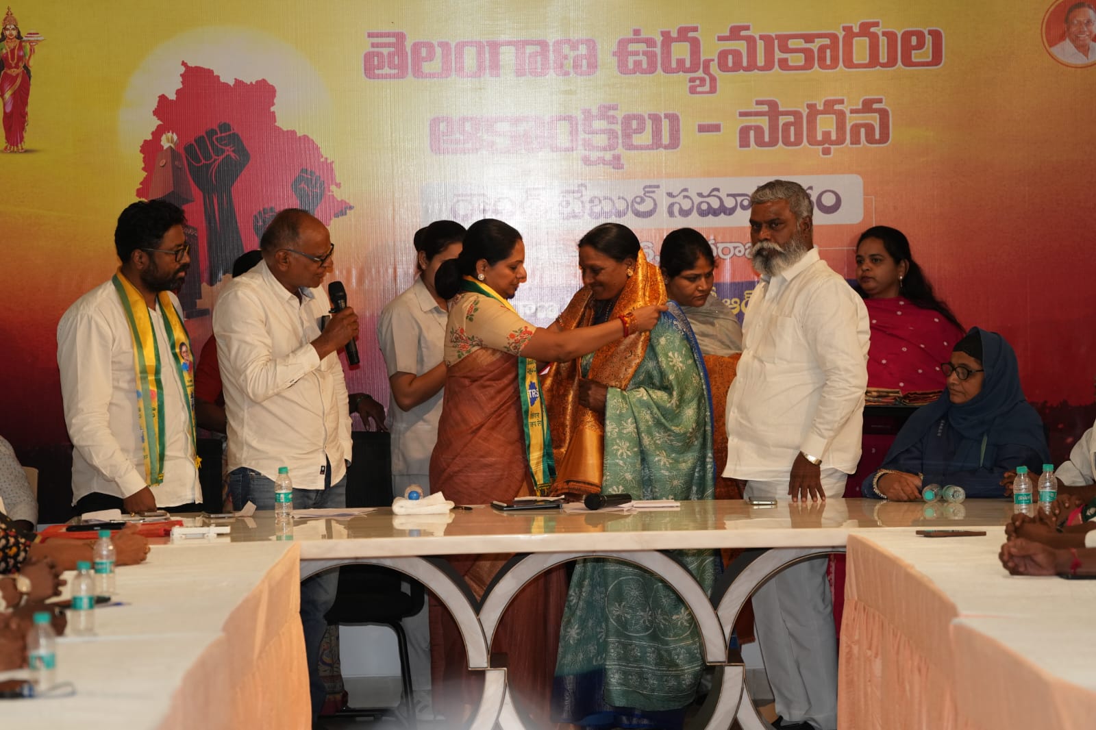 Telangana activists meeting Kalvakuntla Kavitha to demand implementation of election promises ahead of Telangana Formation Day