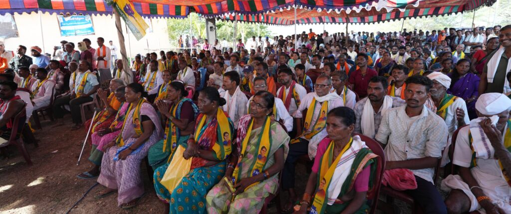 Kalvakuntla Kavitha visits Tummidihetti project site and calls for immediate construction under the 148-metre agreement.