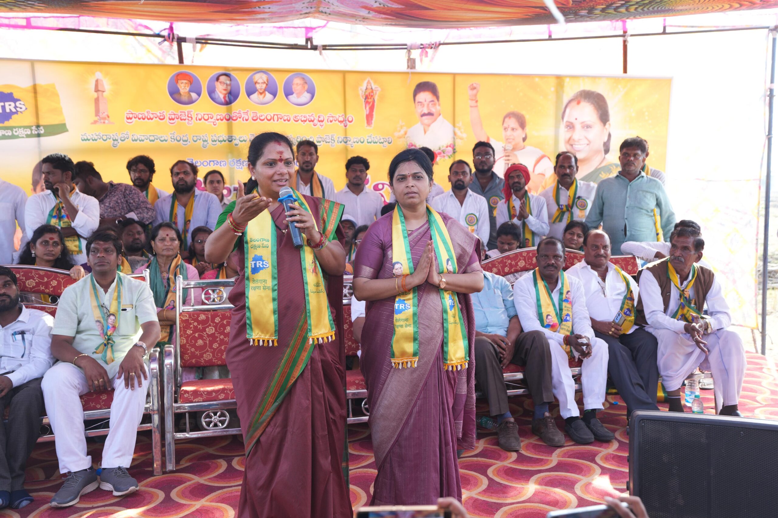 Telangana Rakshana Sena Chief Kalvakuntla Kavitha demanded immediate commencement of Tummidihetti project works, stating that a 148-metre agreement is already available and farmers cannot wait any longer
