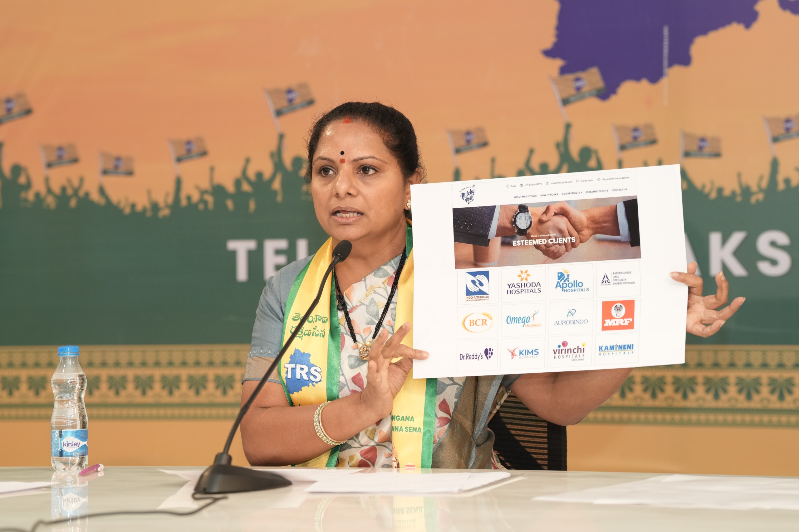 K Kavitha alleges that Harish Rao is plotting to take over BRS and claims a secret understanding was reached in London, while also targeting CM Revanth Reddy