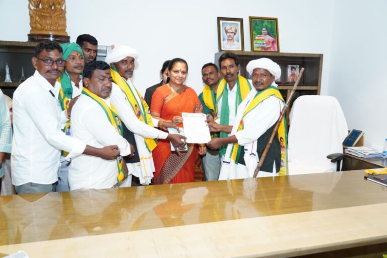 K Kavitha speaking about tribal welfare and development in Telangana