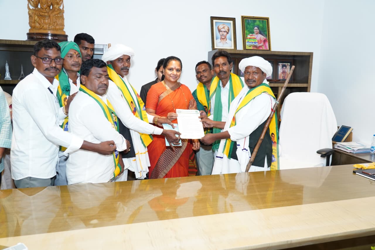 K Kavitha speaking about tribal welfare and development in Telangana