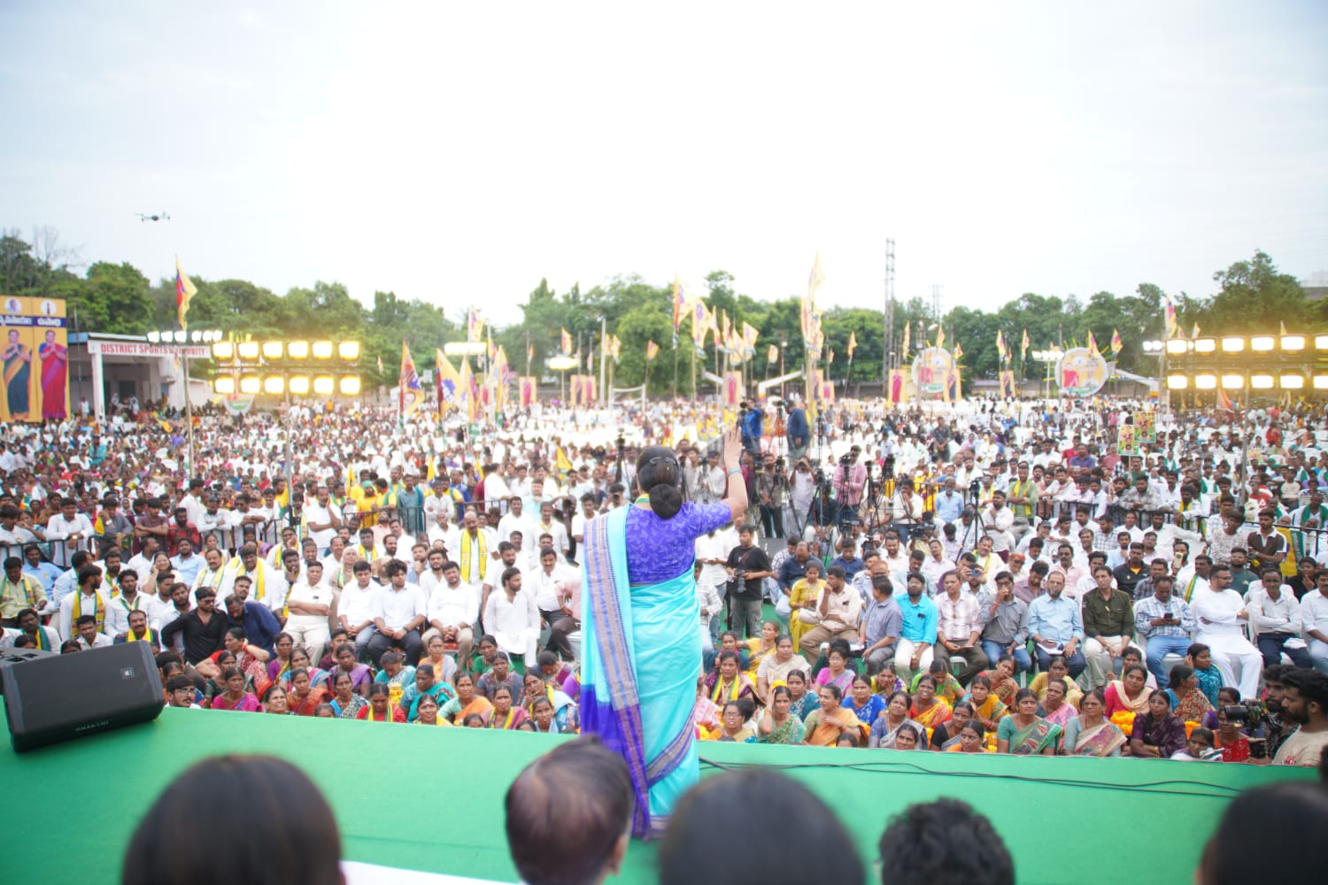 Kalvakuntla Kavitha addressing Panchajanya Sankalpa Sabha in Nizamabad