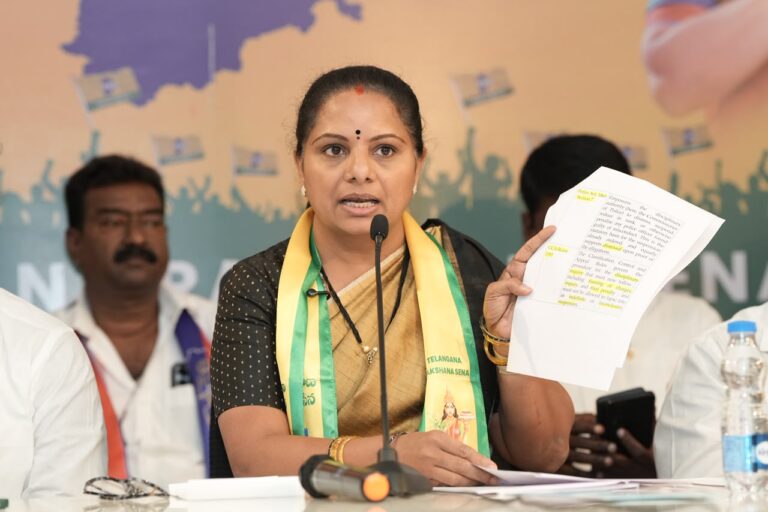 Kavitha demands the arrest of a police constable and questions the Telangana DGP over action taken against alleged abusive social media comments