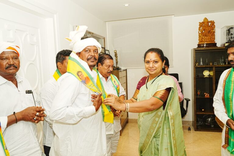 Nagoba Temple priest Mesram Anandrao joins Telangana Rakshana Sena as K Kavitha plans a major public meeting in Indravelli in October.