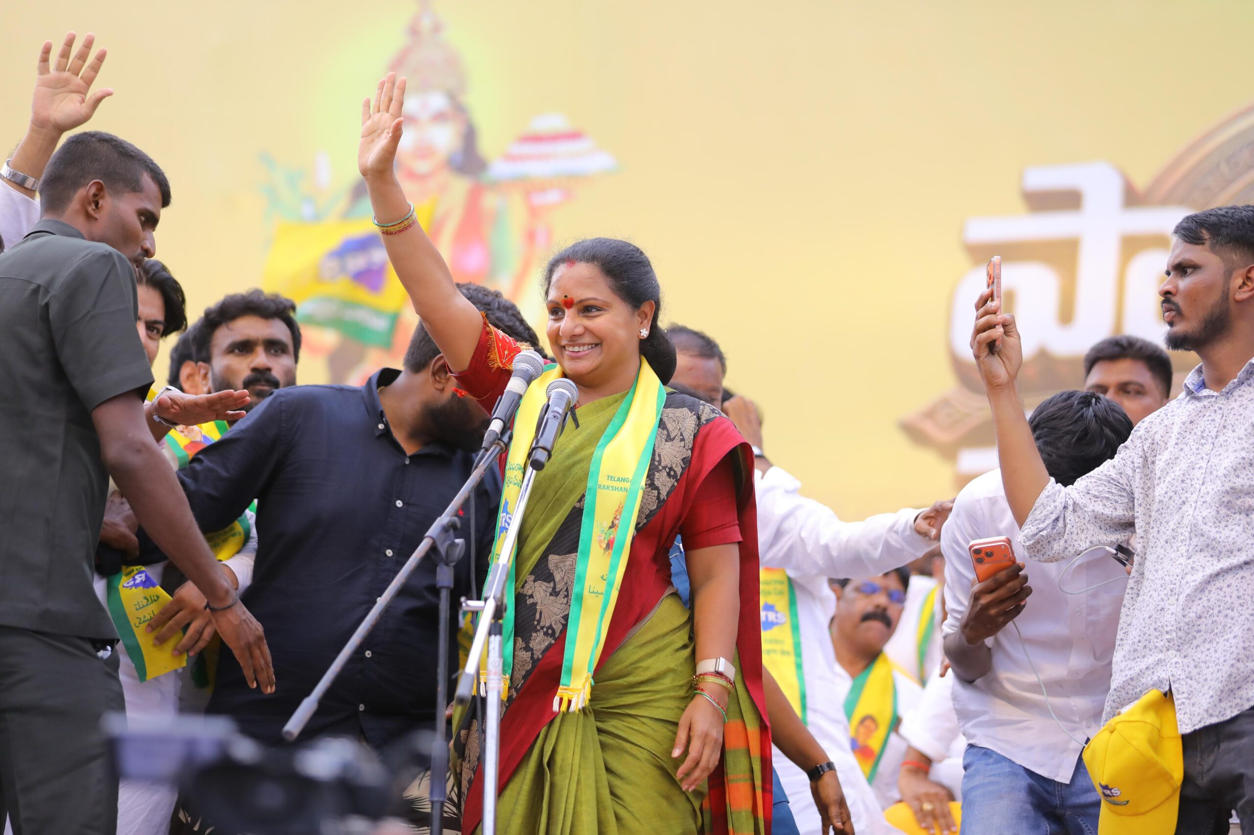 Kavitha will visit Rajanna Sircilla on October 6, offering special prayers at Bhimeshwara Temple in Vemulawada and attending the Amarula Yadi programme in Sanugula.